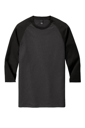 DM136 District ® Perfect Tri ® 3/4-Sleeve Raglan Baseball Tee- WHITE imprint