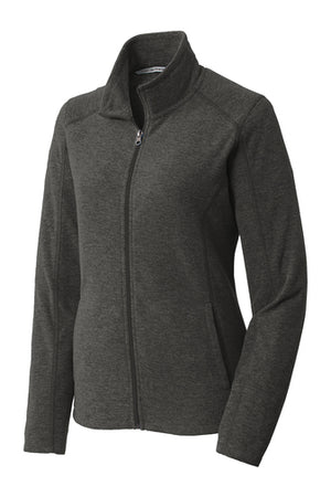 L235 Port Authority® Ladies Heather Microfleece Full-Zip Jacket- EMBROIDERY
