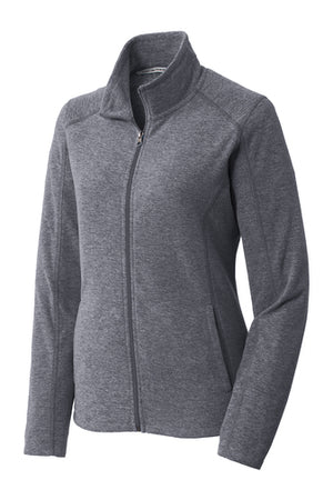 L235 Port Authority® Ladies Heather Microfleece Full-Zip Jacket- EMBROIDERY