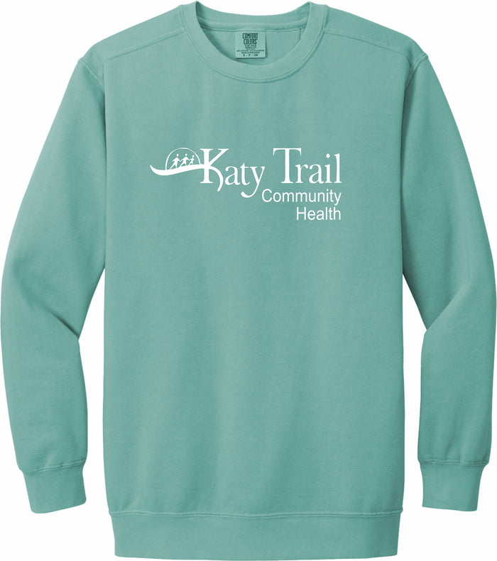 566 Comfort Colors ® Ring Spun Crewneck Sweatshirt-WHITE IMPRINT