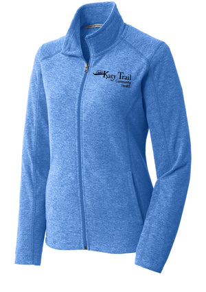 L235 Port Authority® Ladies Heather Microfleece Full-Zip Jacket- EMBROIDERY