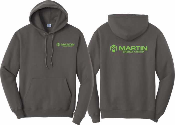 Martin Energy Group PC78H  Port & Company® Core Fleece Pullover Hooded Sweatshirt-Screen Print
