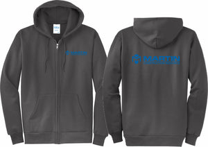 Martin Construction Resource PC78ZH Port & Company® Core Fleece Full-Zip Hooded Sweatshirt-Screen Print