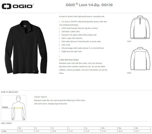 Martin Energy Group OG139 OGIO ® Limit 1/4-Zip- Embroidery
