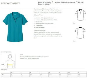 Martin Construction Resources LK600 Port Authority ® Ladies EZPerformance ™ Pique Polo- Embroidery
