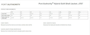 J787/L787 Port Authority® Hybrid Soft Shell Jacket-EMBROIDERY
