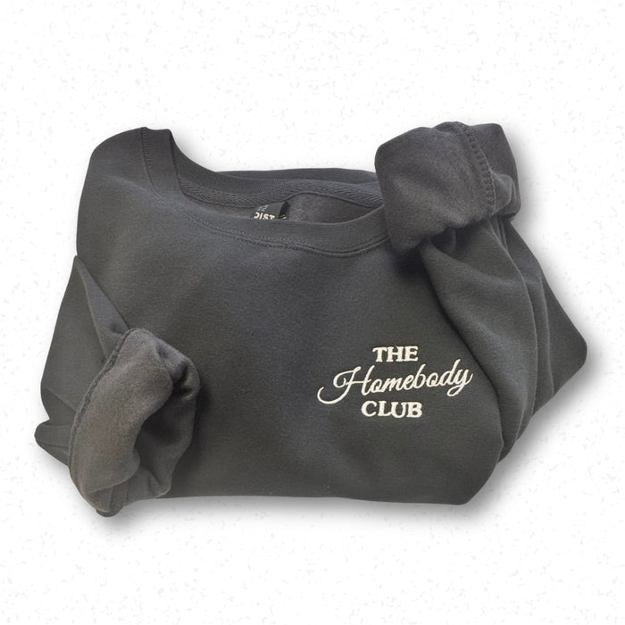 The Homebody Club-embroidered crewneck