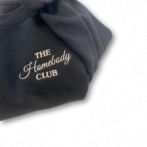 The Homebody Club-embroidered crewneck