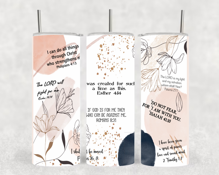20 oz Skinny Tumbler - God's Promises