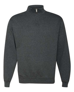 JERZEES - Nublend® Cadet Collar Quarter-Zip Sweatshirt - 995MR (WHITE EMBROIDERY)