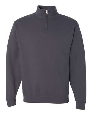 JERZEES - Nublend® Cadet Collar Quarter-Zip Sweatshirt - 995MR (WHITE EMBROIDERY)