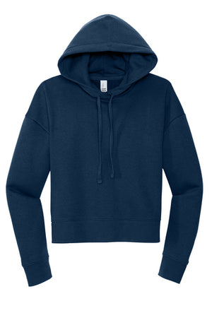 DT6101 District® Women’s V.I.T.™ Fleece Hoodie- WHITE IMPRINT