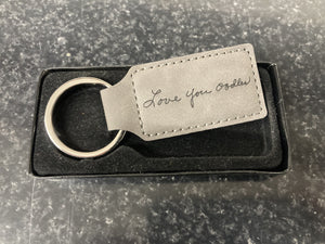 Leatherette Key Chain - Laser Engraved