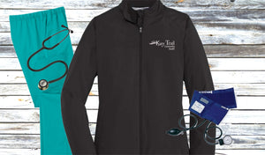 L344  Port Authority® Ladies Zephyr Full-Zip Jacket (WHITE EMBROIDERY)