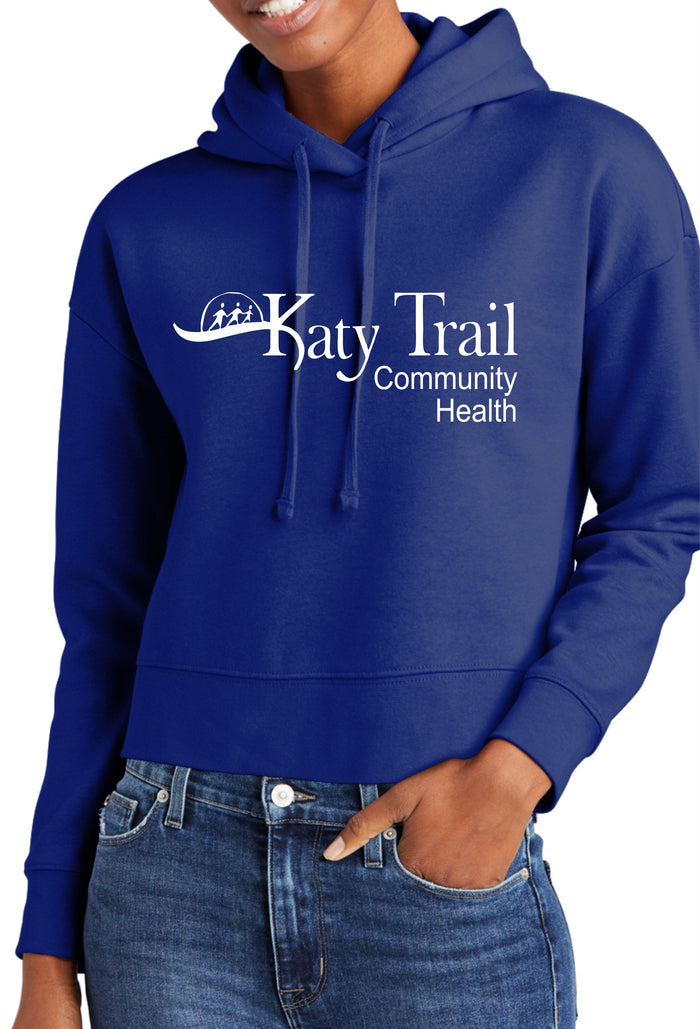 DT6101 District® Women’s V.I.T.™ Fleece Hoodie- WHITE IMPRINT