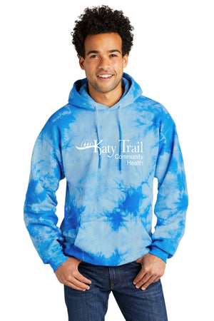 Port & Company® Crystal Tie-Dye Pullover Hoodie- PC144- WHITE IMPRINT ONLY