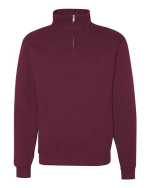 JERZEES - Nublend® Cadet Collar Quarter-Zip Sweatshirt - 995MR (WHITE EMBROIDERY)