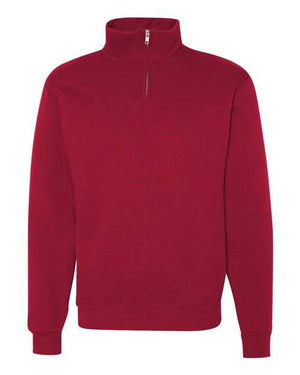 JERZEES - Nublend® Cadet Collar Quarter-Zip Sweatshirt - 995MR (WHITE EMBROIDERY)