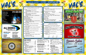 Dine In Menus - Waterproof/Tear Resistant - Menu