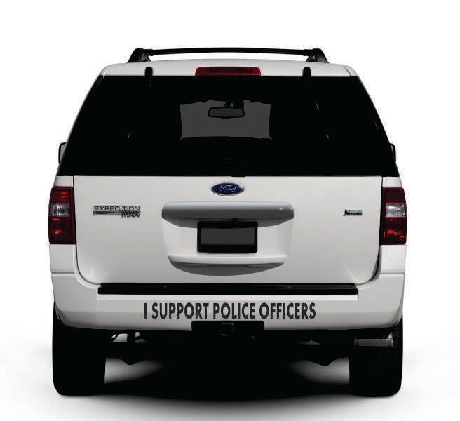 I Support Police Officers - Cut Vinyl Decal For Vehicle