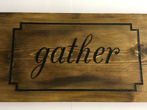 Gather Serving Tray with Handles - Coffee Table Decor, Housewarming Gift, Thanksgiving Decor