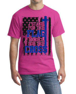 I stand for the flag and I kneel for the cross t-shirt