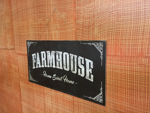 Farmhouse Home Sweet Home Rustic Sign 11.75" x 24"