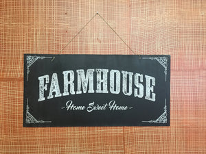 Farmhouse Home Sweet Home Rustic Sign 11.75" x 24"