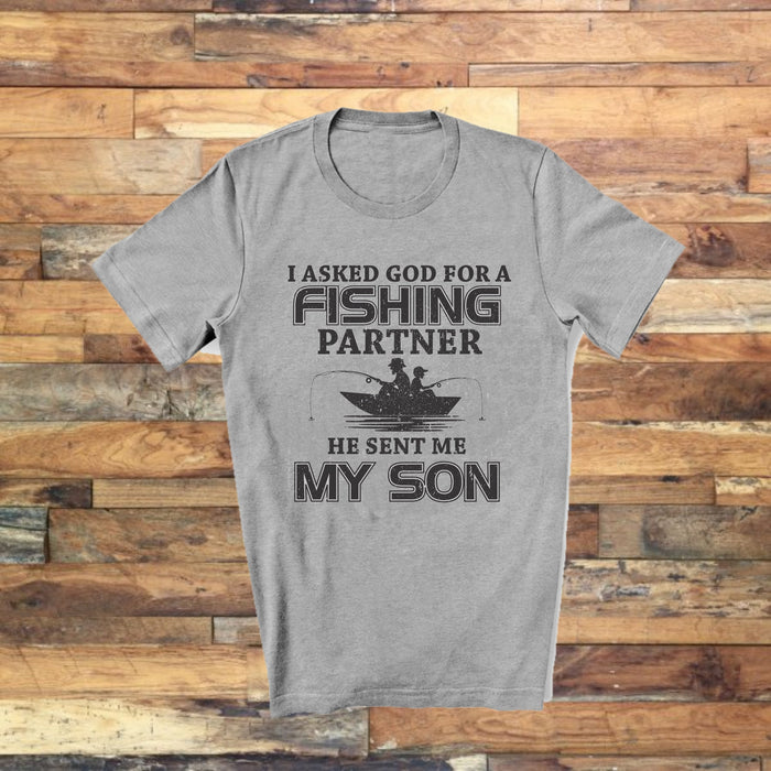 Fishing Partner Shirt - Unisex, Mens T-Shirt - Athletic Grey Tee, Birthday Gift, Father's Day Gift
