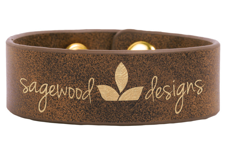 Laser Engraved Leather Cuff Bracelet – BW Graphics