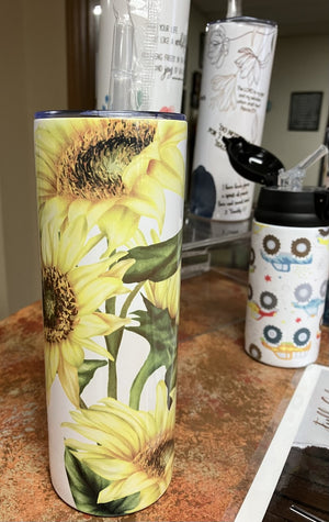 20 oz Skinny Tumbler - Sunflower Blessings