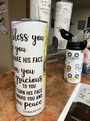 20 oz Skinny Tumbler - Sunflower Blessings