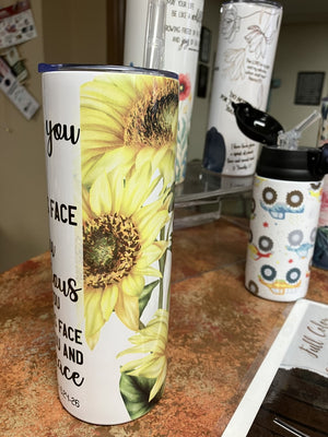 20 oz Skinny Tumbler - Sunflower Blessings