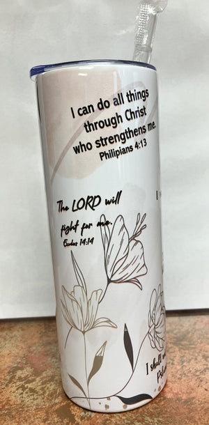 20 oz Skinny Tumbler - God's Promises