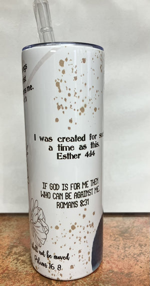 20 oz Skinny Tumbler - God's Promises